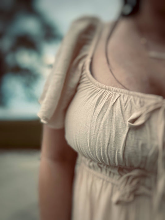 Short Sleeve Tiered Mini Dress